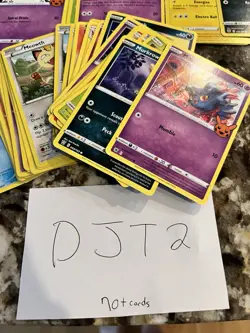 Pokemon Card Lot 70+ Cards Trainer Murkrow Meowth Pikachu Nickit Cubone Monsters - Image 2