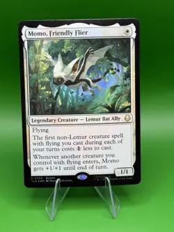 MTG TCG Avatar Momo, Friendly Flier 0394 Foil BundleBox Promo - Image 1