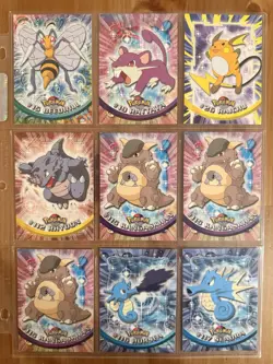 1999 Pokemon Topps Lot (53) Foil & Non Holo Mixed Conditions Blue, Black & Green - Image 4