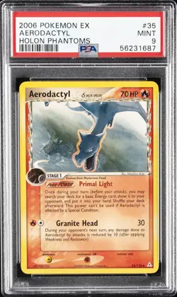 2006 POKEMON EX HOLON PHANTOMS #35 AERODACTYL PSA 9 - Image 1