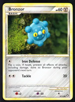 2010 Bronzor 58/102 Pokemon Triumphant LP - Image 1