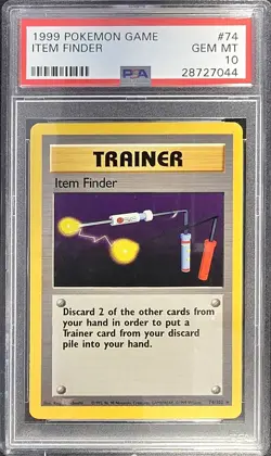 1999 POKEMON GAME #74 ITEM FINDER PSA 10 - Image 1