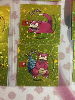 2001 Taps 12 Gold Holo Rapidash Ponyta Slowpoke Seel Pog Stickers Pokemon NonTCG - Image 4