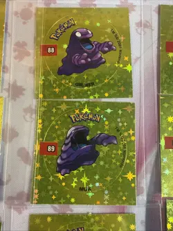 2001 Taps 12 Gold Holo Rapidash Ponyta Slowpoke Seel Pog Stickers Pokemon NonTCG - Image 5