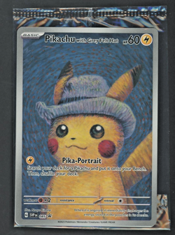 Pokemon x Van Gogh BSP 085 Pikachu With Grey Felt Hat SEALED PROMO - Image 1