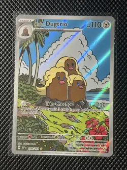 Pokemon: Alolan Dugtrio 208/191 - SV08: Surging Sparks (SSP) Illustration Rare - Image 1