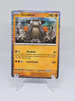 054/086 TERRAKION | RARE HOLO LINES | WHITE FLARE POKEMON CARD - Image 1