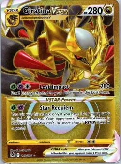 Pokemon TCG Giratina VSTAR (Secret) 212/196 SWSH11: Lost Origin NM - Image 1