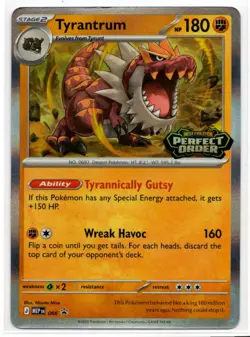2026 Pokemon - Perfect Order - Deck Excl. HOLO stamped promo Tyrantrum #66 - Image 1