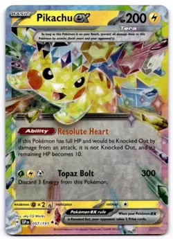 Pikachu ex 057/191 Double Rare Surging Sparks Pokemon Near Mint - Image 1