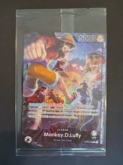 ONE PIECE Monkey D. Luffy PSA Magazine Promo Card SEALED #OP05-060 Leader - Image 1