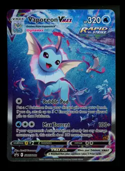 Vaporeon VMAX SWSH182 Black Star Promo 2021 Pokemon Card TCG - Image 1