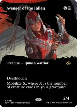 Avenger of the Fallen (Borderless) -Foil Near Mint MTG Tarkir: Dragonstorm - Image 1