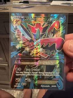 Pokemon TCG M Scizor EX Full Art Holo Card 120/122 Breakpoint Mega Ultra Rare - Image 1