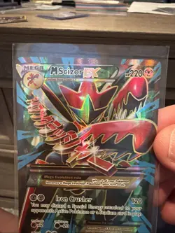 Pokemon TCG M Scizor EX Full Art Holo Card 120/122 Breakpoint Mega Ultra Rare - Image 2