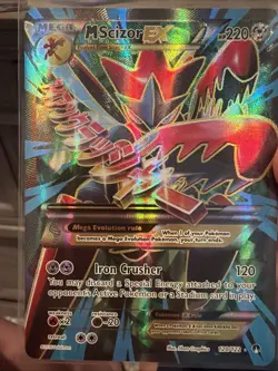 Pokemon TCG M Scizor EX Full Art Holo Card 120/122 Breakpoint Mega Ultra Rare - Image 3