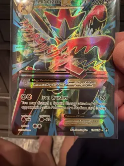 Pokemon TCG M Scizor EX Full Art Holo Card 120/122 Breakpoint Mega Ultra Rare - Image 4