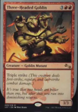 Three-Headed Goblin - Unstable: #99, Magic: The Gathering Nm R237 - Image 1