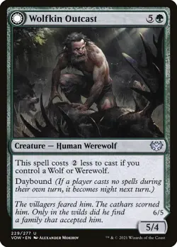 [MTG] Wolfkin Outcast // Wedding Crasher (Foil) (229) (VOW) LP-HP - Image 1