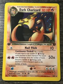 Pokemon TCG Team Rocket Dark Charizard Unlimited Holo Rare 4/82 NM - Image 1