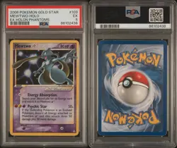 2006 POKEMON EX HOLON PHANTOMS GOLD STAR #103 MEWTWO-HOLO PSA 5 - Image 3