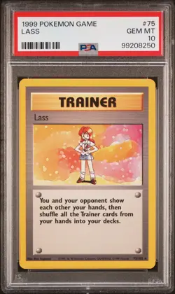 1999 POKEMON GAME #75 LASS PSA 10 - Image 1