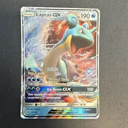 Pokemon Lapras GX 35/149 SM Base Set Ultra Rare Holo Full Art GX 190 HP - Image 1