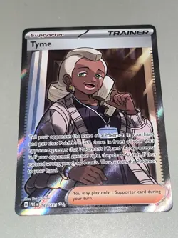 Pokemon TCG Tyme 143/131 Prismatic Evolutions Ultra Rare Full Art Holo Trainer - Image 1