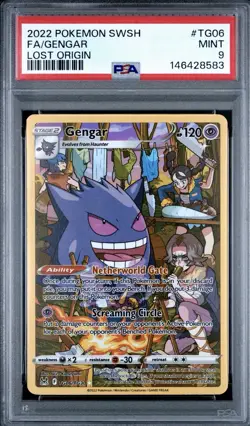 Pokemon TCG Gengar FA Lost Origin Trainer Gallery PSA 9 Mint #TG04 2022 - Image 1