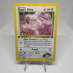 Pokemon Koga's Ditto 1st Edition Holo Gym Challenge 10/132 Unplayed Near Mint NM - Image 1