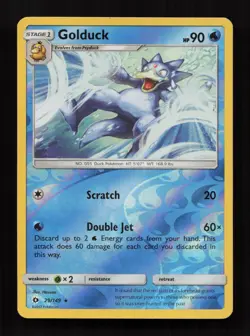 Golduck 29/149 Rare Sun & Moon Pokemon Reverse Holo Near Mint - Image 1