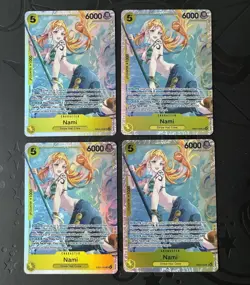 LOT of 4 - Nami EB03-053 One Piece CG Extra Booster Heroines Edition SR (MINT) - Image 1