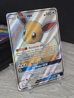 Pokemon Card Eevee GX SM242 Sun & Moon Full Art Black Star Promo 2020 Holo NM - Image 1