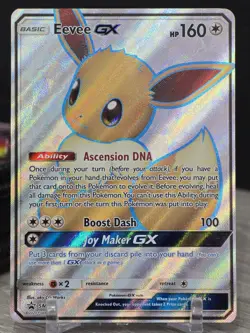 Pokemon Card Eevee GX SM242 Sun & Moon Full Art Black Star Promo 2020 Holo NM - Image 5