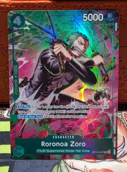 One Piece Card Game - Treasure Rare TR - Roronoa Zoro - OP13-037 - English - Image 1
