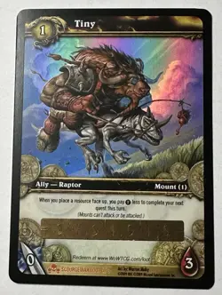 World Of Warcraft WoW 2009 TCG Tiny Unscratched Loot Card - Image 1