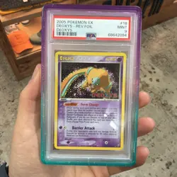 2005 POKEMON EX DEOXYS #18 DEOXYS-REVERSE FOIL PSA 9 - Image 1