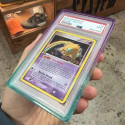 2005 POKEMON EX DEOXYS #18 DEOXYS-REVERSE FOIL PSA 9 - Image 3