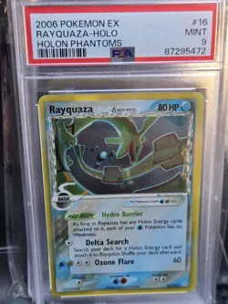 2006 Pokemon Ex Holon Phantoms #16 Rayquaza-Holo PSA 9 - Image 3