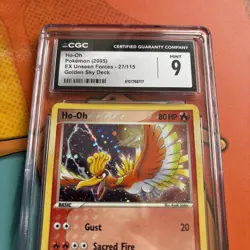 Pokemon Ho-Oh EX Unseen Forces Cosmos Holo Rare #27 CGC 9 Mint - Image 2