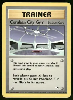 Pokemon Cards Cerulean City Gym 108/132 Unlimited Gym Heroes WOTC Uncommon LP *2 - Image 1