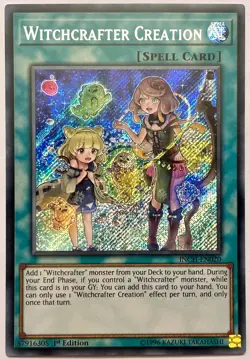 INCH-EN020 Witchcrafter Creation - Secret Rare 1st Edition Near Mint YuGiOh Card - Image 1
