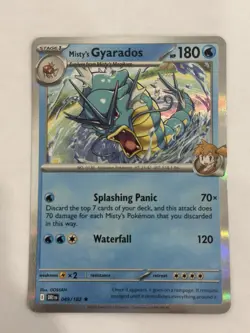 Pokemon - Destined Rivals - Misty's Gyarados - 049/182 - Holo Rare Card - Image 1