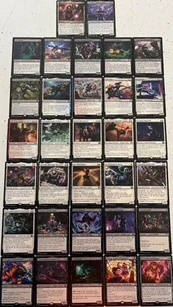 MTG: Handcrafted custom commander deck. Karan, Future of the Foot. Black/white. - Image 2