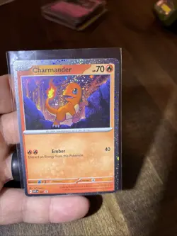 Charmander SVP047 Cosmos Holo Black Star 151 Promo Pokemon 4 Swirls One On Hand - Image 5