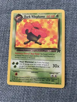 Pokemon TCG: Dark Vileplume 13/82 Team Rocket WoTC Holo Rare LP - Image 1