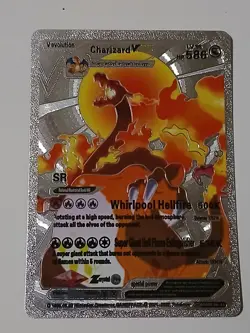 Charizard Vmax Silver Foil Fan Art Vinyl Pokemon HP586 Whirlpool Hellfire LV95 - Image 1