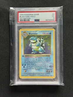 Pokemon Blastoise Base Set Shadowless 1st Edition Holo Rare #2 PSA 5 - Image 1