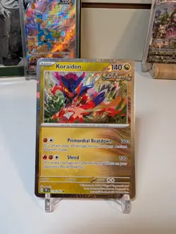 Pokemon Koraidon 119/162 Checklane Exclusive Promo Cosmos Holo NM - Image 1