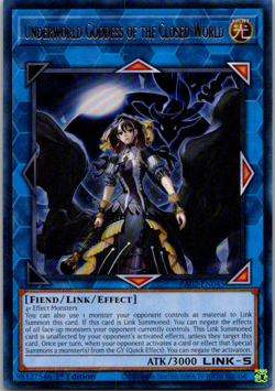Yugioh: Underworld Goddess of the Closed World RA02-EN045 UR 1st Ed NM - Image 1